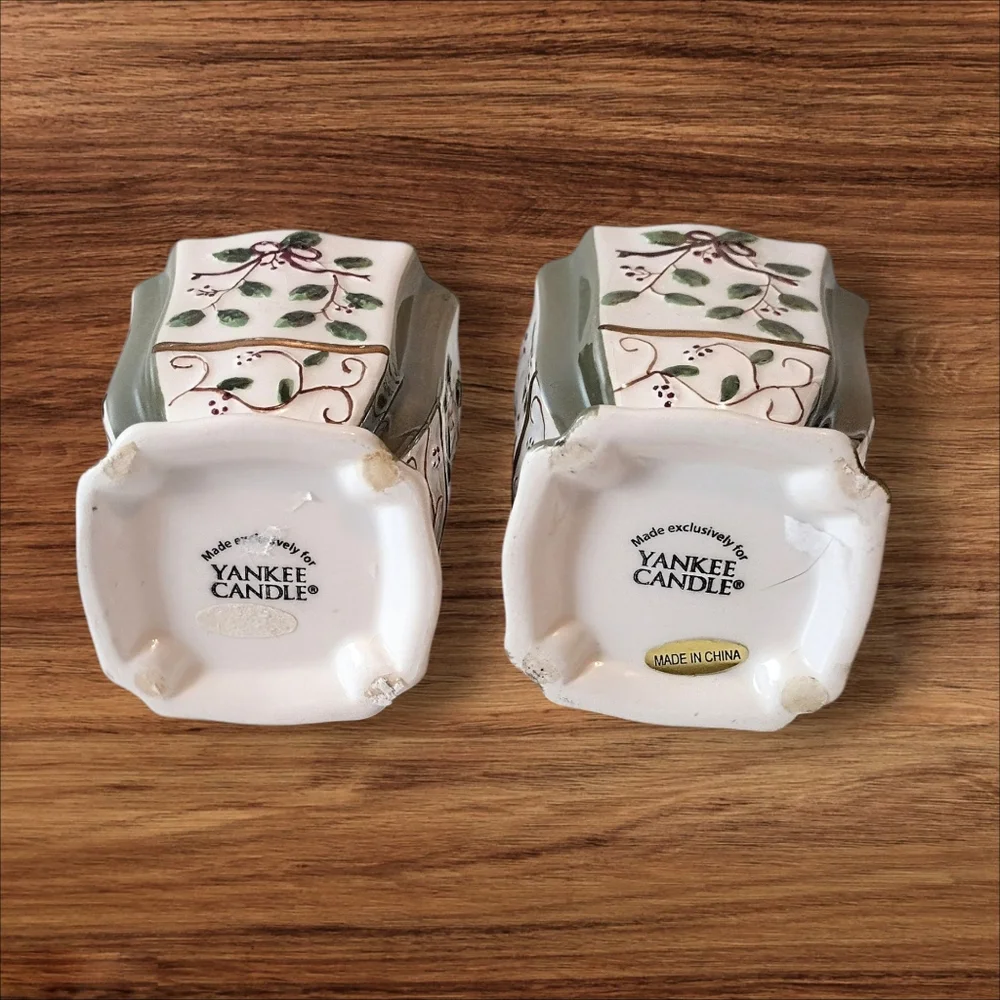Yankee Candle Tarts Wax Melts Warmer Christmas Holly Mistletoe Green